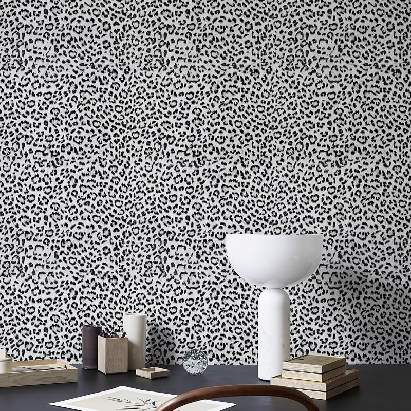 Papel tapiz estampado leopardo autoadhesivo