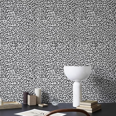 Papel tapiz estampado leopardo autoadhesivo