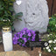 Placa memorial para perro alas de ángel metal negro