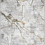 Alfombra decorativa 3x5ft diseño abstracto gris y dorado