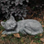 Estatuas gato durmiendo decoración jardín patio