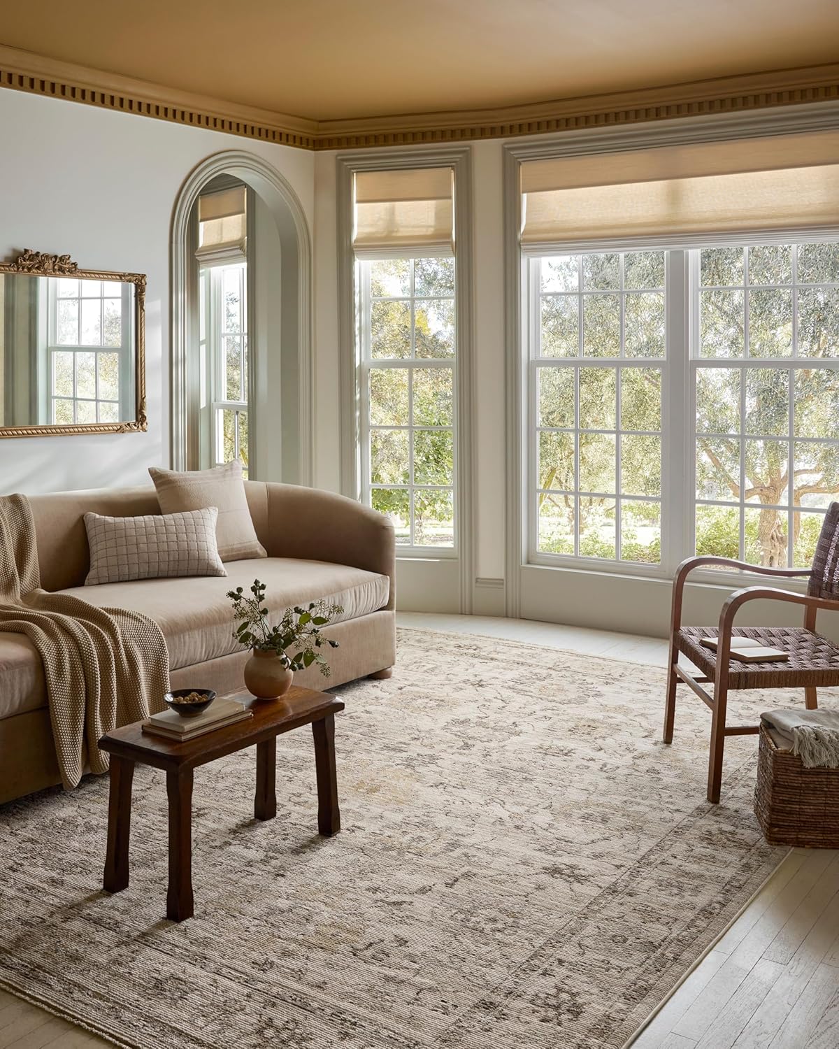 Alfombra decorativa Magnolia Home 2x4 beige