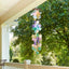 Campanillas viento capiz arcoíris 40" decoración exterior