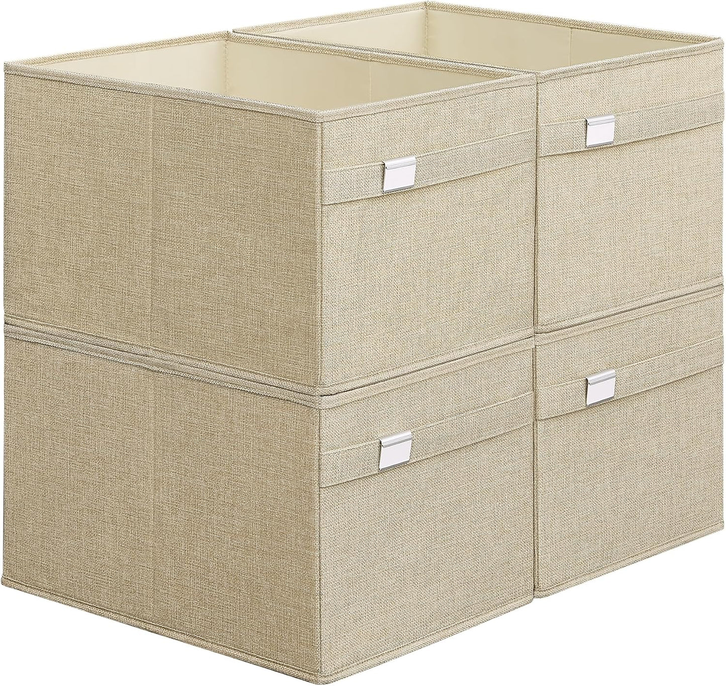 Set 4 Cubos Almacenamiento Tela 30L 15.7x11.8x9.8"