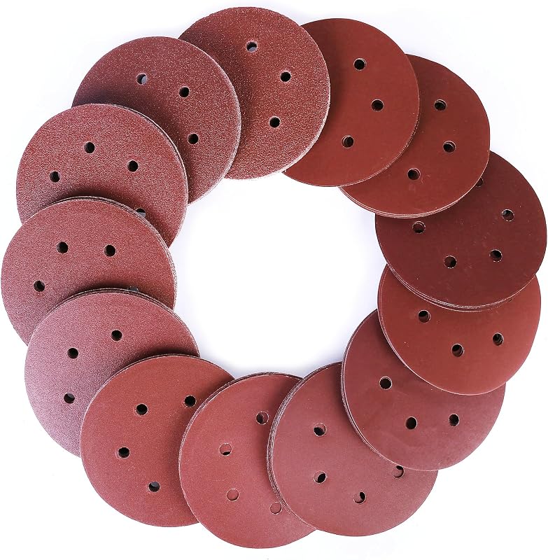 130 Discos Lija 6pulg Almohadilla Orbital Surtido