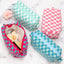 Bolsa maquillaje a cuadros con cremallera 6 pzas colores mezclados