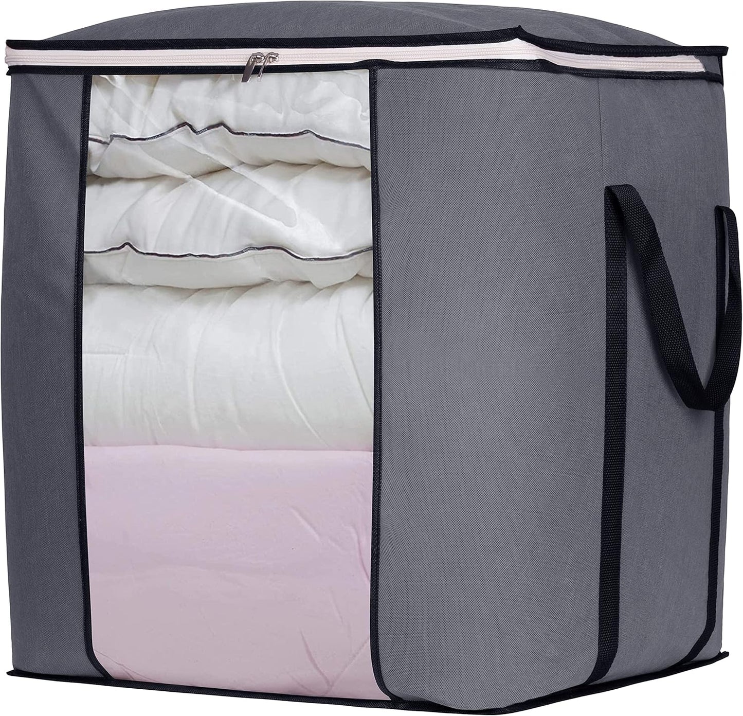 Bolsas almacenamiento mantas 120L transpirables asas gris