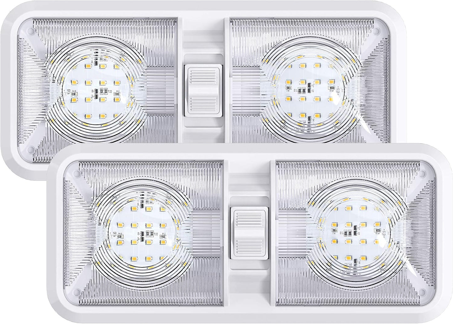 2 Luces LED techo coche RV remolque DC 11-18V blanco
