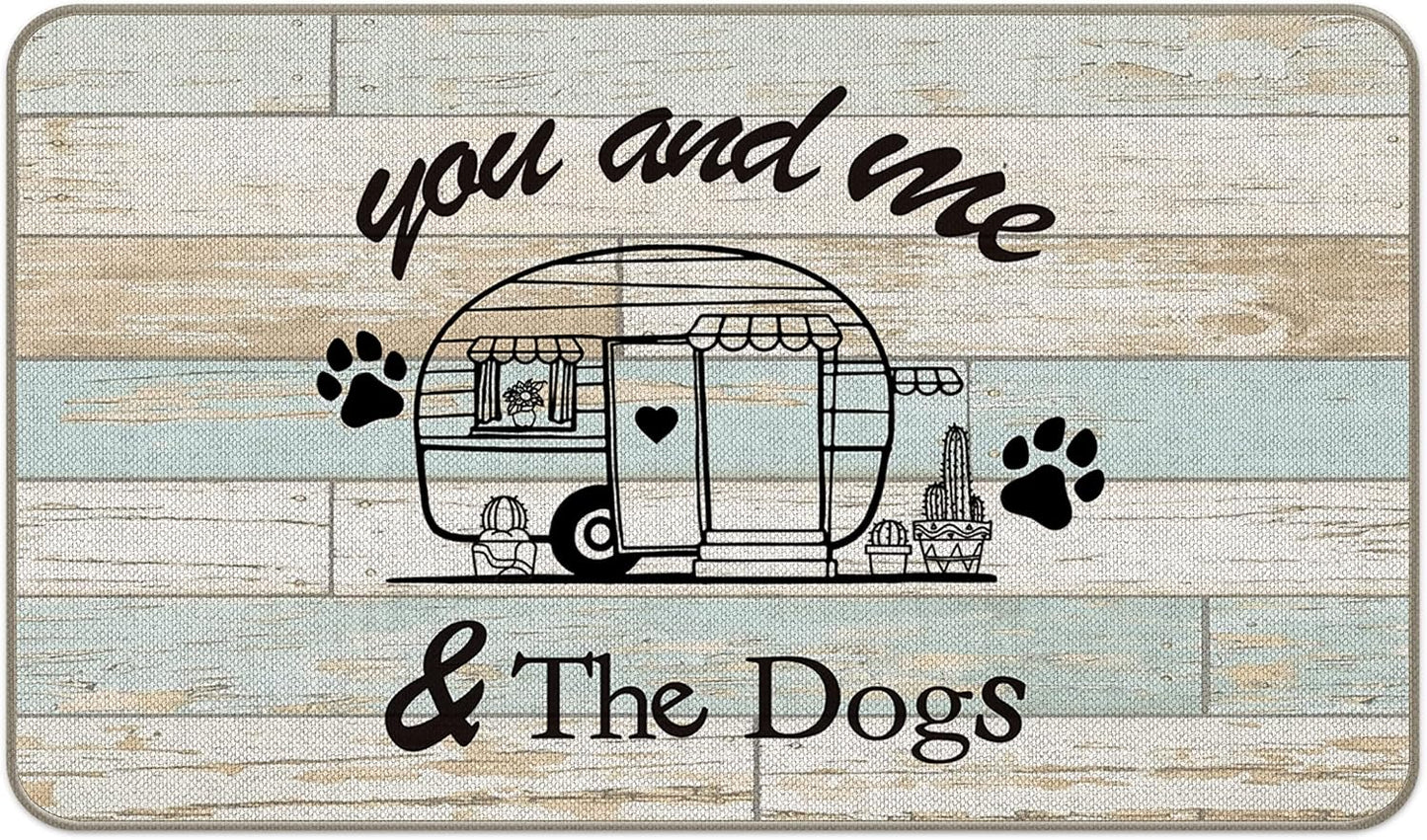 Tapete puerta 17x30" decoración perros You and Me and The