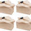 Set 48 servilletas lino natural dobladillas lavables bodas