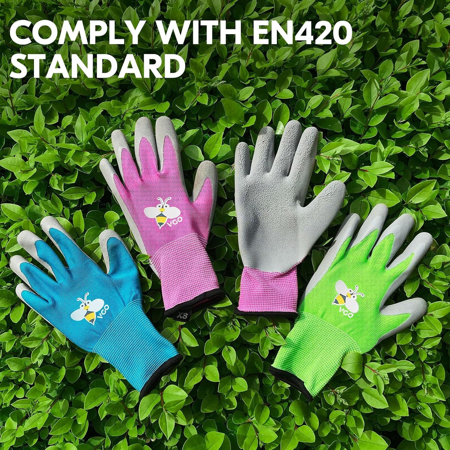 Guantes jardinería niños 3-5 años suave XXXS morado