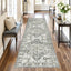 Tapete pasillo antiderrap estilo vintage 2x8ft gris/beige
