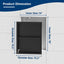 Botiquín acero inox 14x18" negro mate dobles estantes