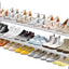 Organiz. zapatero 2 niveles apilable 18 pares gris