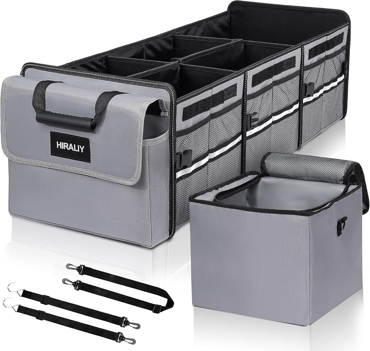 Organiz. maletero 4en1 con bolsa enfriadora plegable coche