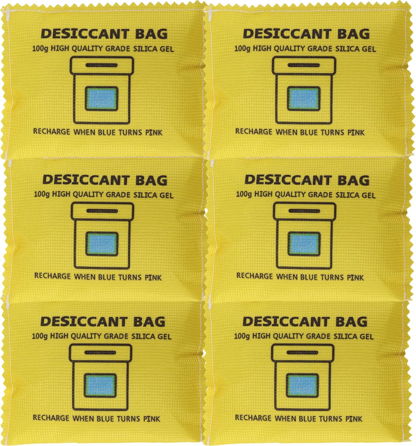 Paquete 6 desecantes recargables 3.53oz para almacenamiento