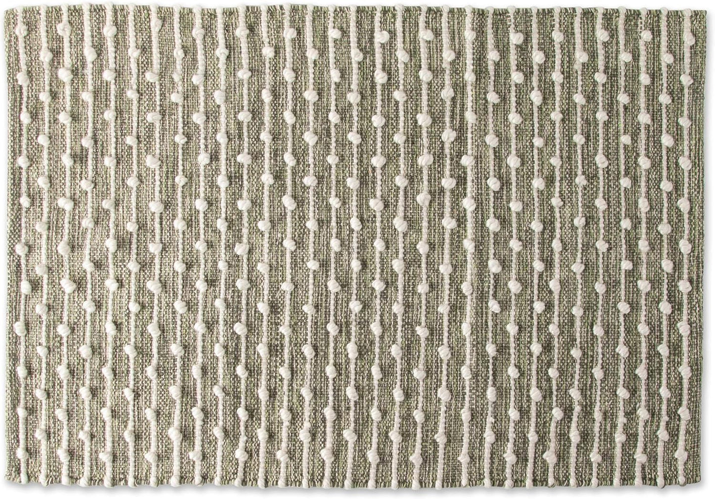 Alfombra Slub Bucle Algodón Reciclado 2x3ft Verde Antiguo