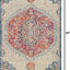 Tapete bohemio vintage 3x5 crema/naranja sala dormitorio