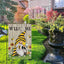 Bandera jardín gnomo verano doble cara arpillera 12x18
