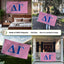 Bandera Delta Gamma letras griegas rosadas y azules 3x5ft