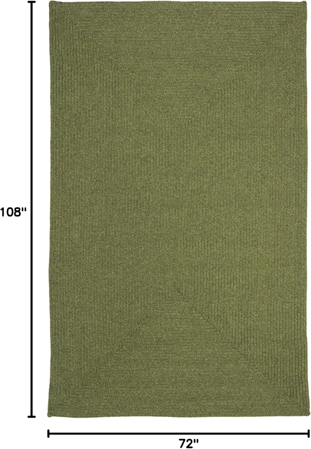 Alfombra lavable exterior 6x9ft verde reversible no pelusa