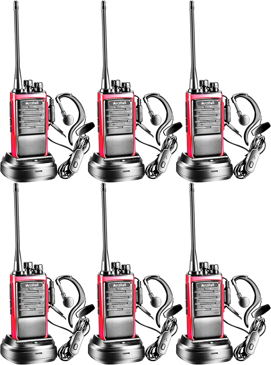 6 Walkie Talkies AR-6 Recargables Alcance Largo con