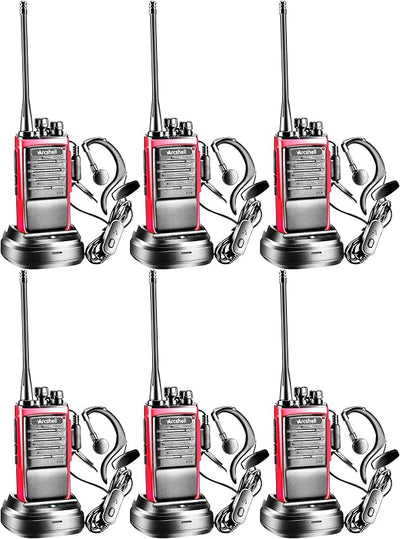 6 Walkie Talkies AR-6 Recargables Alcance Largo con