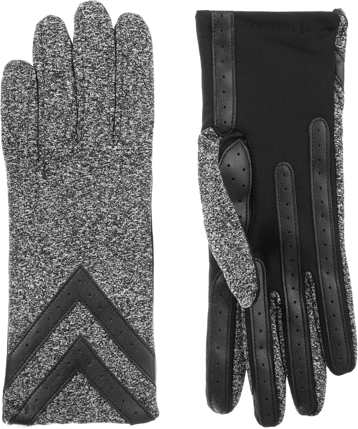 Guantes spandex mujer táctiles frío forro polar chevron