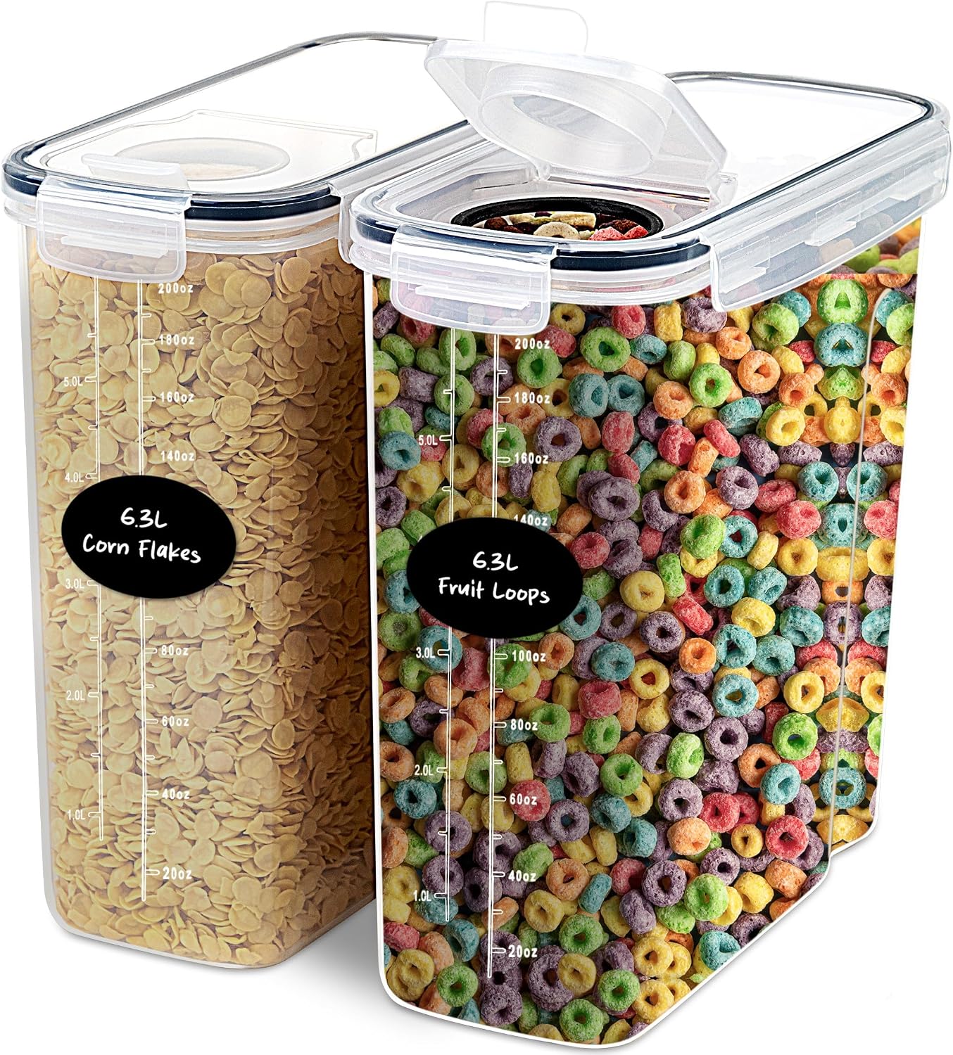 Set 2 Contenedores Almacenamiento Cereales 6.3L