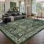 Tapete 5x7ft suave antiderrap pelo corto lavable sala dormitorio verde
