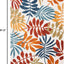 Alfombra exterior lavable 5.3x7.6ft color crema y rojo