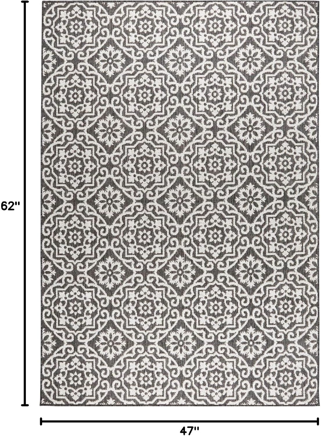 Alfombra geométrica transicional 3ft11pulg x5ft2pulg