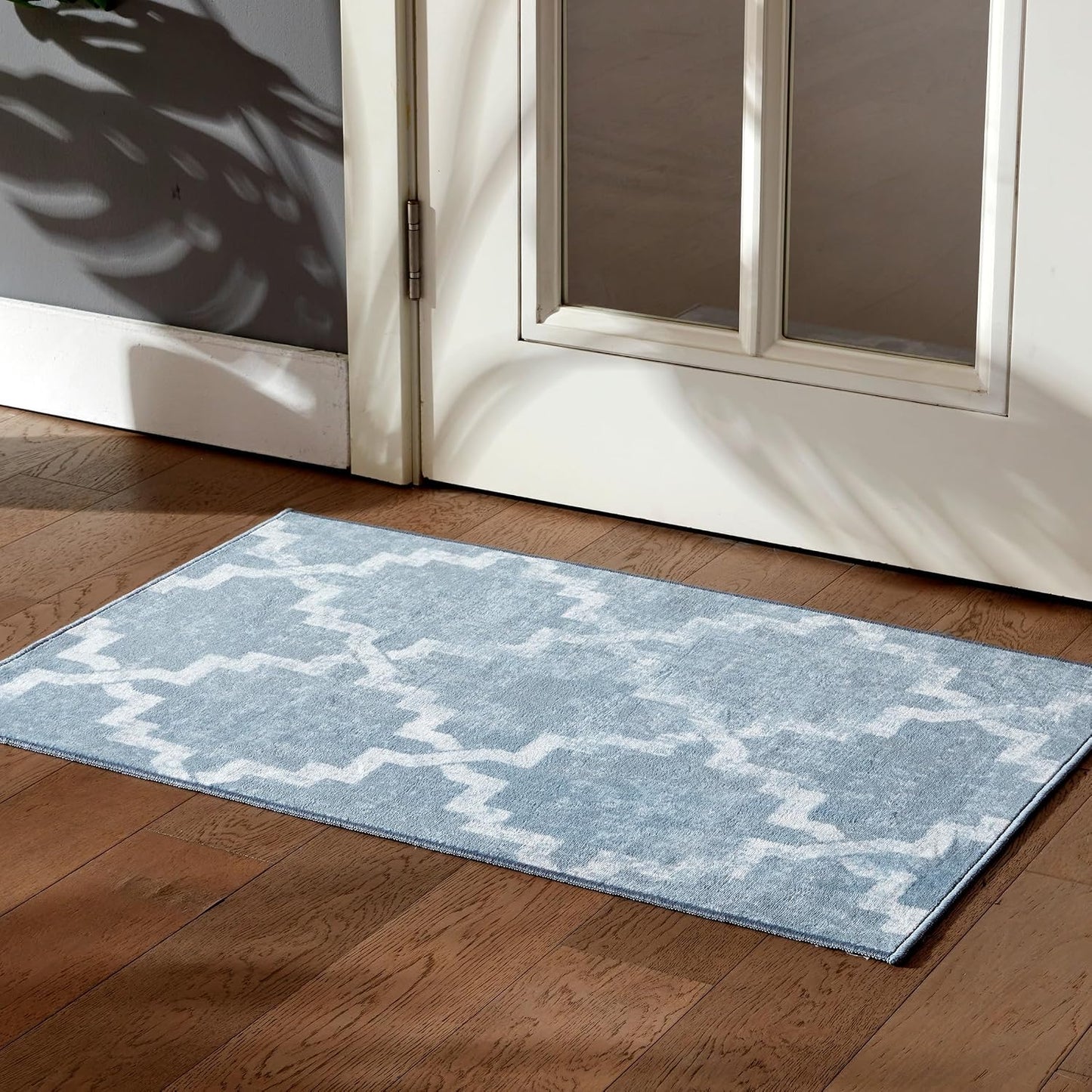 Alfombra dormitorio 2x3 antideslizante resistente agua verde