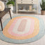 Alfombra exterior trenzada 6x9ft ovalada aguamarina