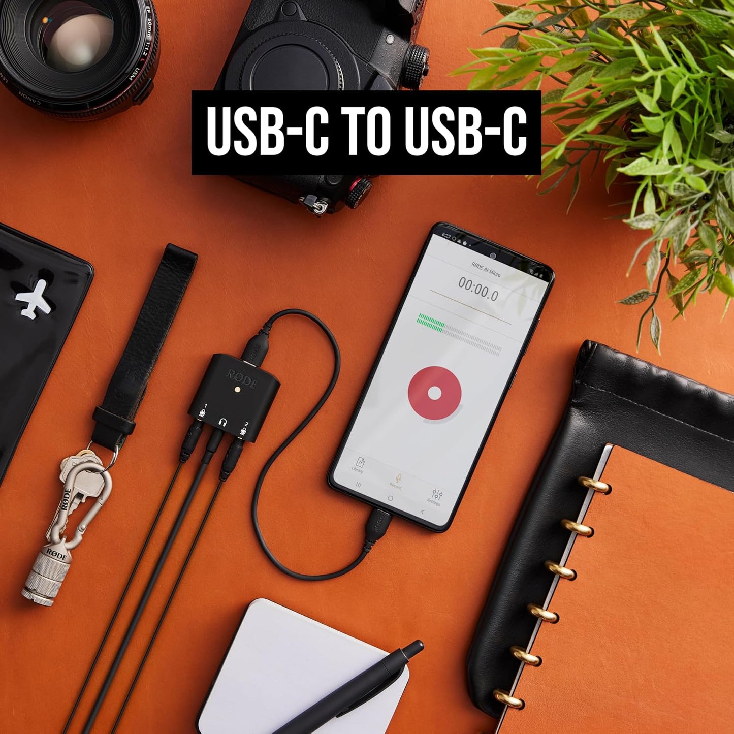Cable USB-C a USB-C Røde SC22 11.8pulg Negro