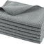 Toalla microfibra waffle gris 6 Pzas