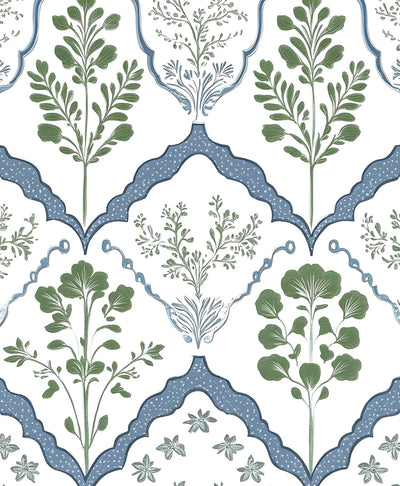 Papel tapiz floral geométrico vintage 17.5x393pulg autoadhesivo