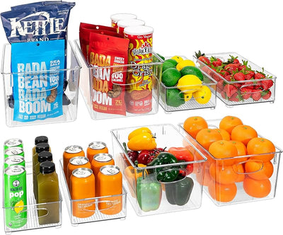 Set 8 organizadores transparentes para refrigerador