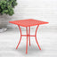 Mesa patio acero coral cuadrada 28" grado comercial Oia