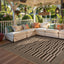 Alfombra yute rayas 5x7ft antiderrap interiores