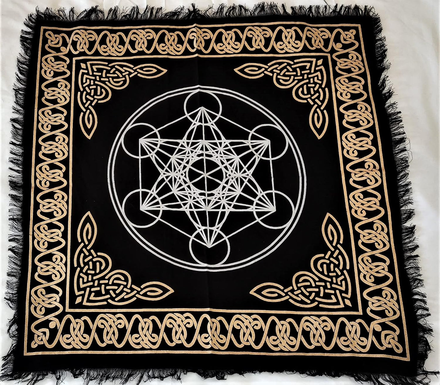 Mantel altar brujería tarot cuadrado 18x18pulg