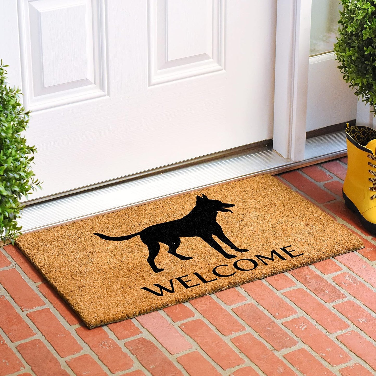 Felpudo belga Malinois 17x29pulg marrón/negro