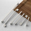 Manijas gabinete níquel cepillado 6.3" set 10