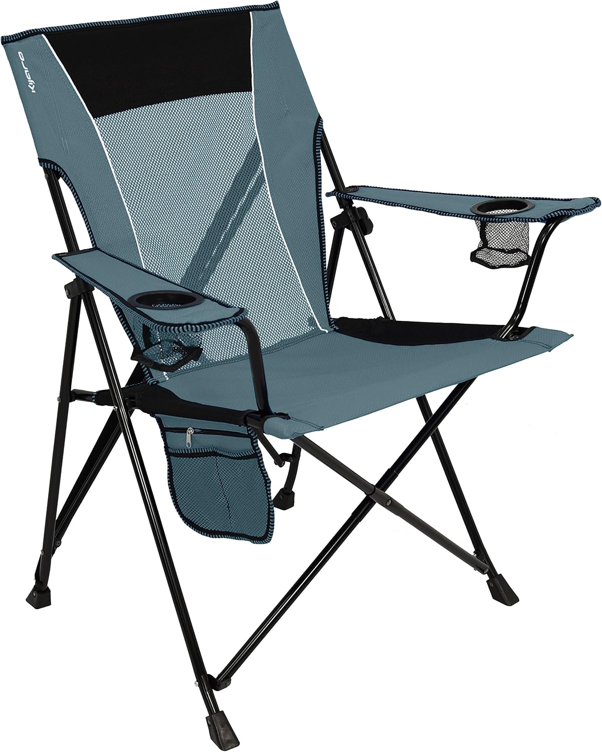 Silla plegable campamento exterior doble bloqueo gris