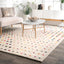 Alfombra dormitorio sala 4x6ft diseño lunares resistente
