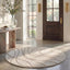Alfombra redonda felpa 1.2" crema/beige sala dormitorio