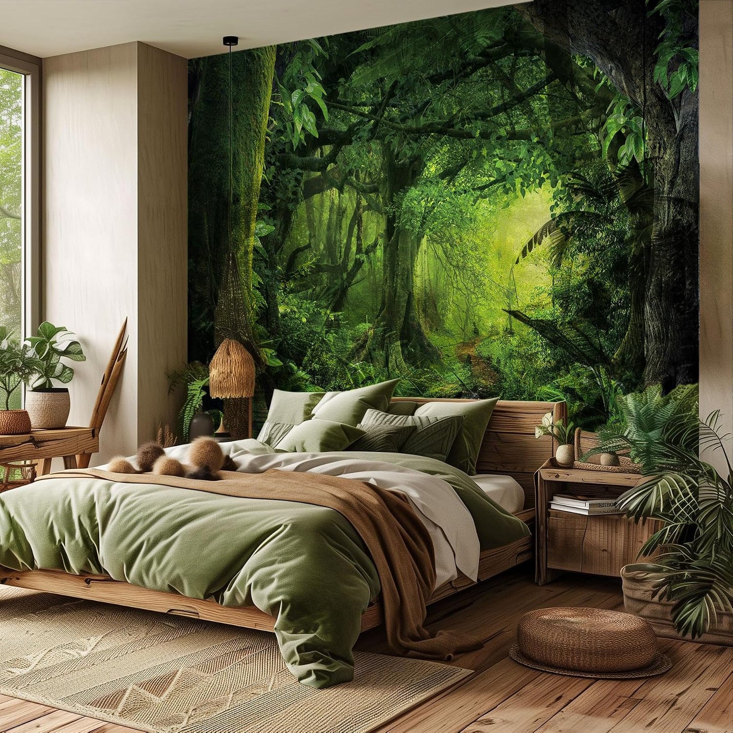 Papel tapiz natural para baño dormitorio sala 100x150cm