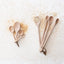 Set 4 cucharas medidoras madera haya tallada natural