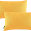 2 Almohadas Lumbares Impermeables 12x20" Color Amarillo