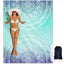 Manta playa suave 106x81pulg con bolsillos malla diseño mandala